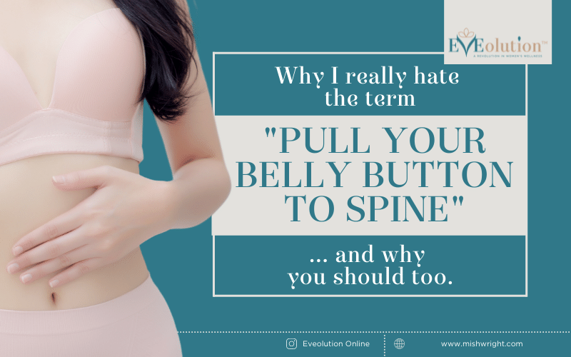 pull your belly button to spine